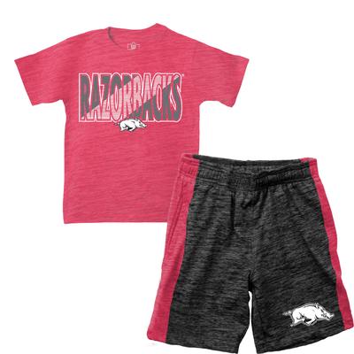 Arkansas Wes and Willy Toddler Tee and Contrast Short Set