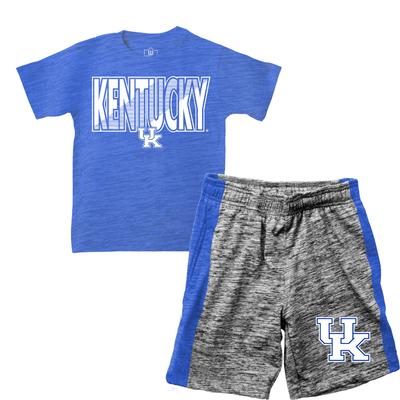 Kentucky Wes and Willy Toddler Tee and Contrast Short Set