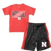  Nebraska Wes And Willy Toddler Tee And Contrast Short Set
