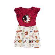  Florida State Wes And Willy Vault Kids Print Princess Dress