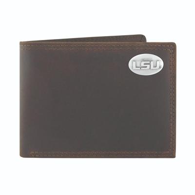 LSU Zep-Pro Leather Concho Bifold Wallet