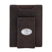  Georgia Zep- Pro Brown Leather Concho Front Pocket Wallet