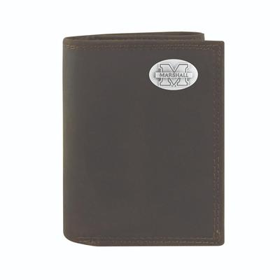 Mississippi State Zep-Pro Brown Leather Concho Trifold Wallet