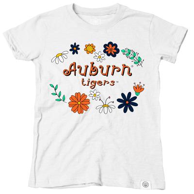 Auburn Wes and Willy Toddler Flower Design Blend Tee