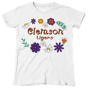  Clemson Wes And Willy Infant Flower Design Blend Tee