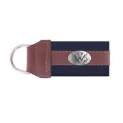  West Virginia Zep- Pro Leather Concho Keychain