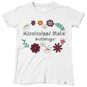 Mississippi State Wes And Willy Infant Flower Design Blend Tee