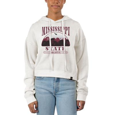 Mississippi State Uscape Stars Pigment Dye Crop Hoodie
