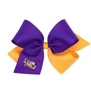  Lsu Wee Ones King Two- Tone Embroidered Logo Bow