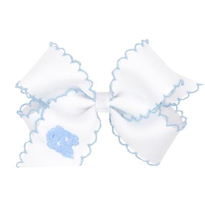 UNC Wee Ones Medium Moonstitch Embroidered Logo Bow