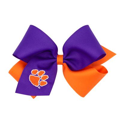 Clemson Weeones King Two-Tone Embroidered Logo Bow