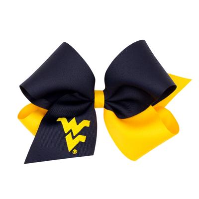 West Virginia Weeones King Two-Tone Embroidered Logo Bow