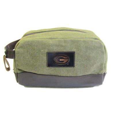 Georgia Zep-Pro Olive Waxed Canvas Toiletry Case