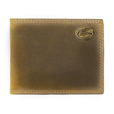 Florida Zep-Pro Tan Vintage Leather Bifold Wallet