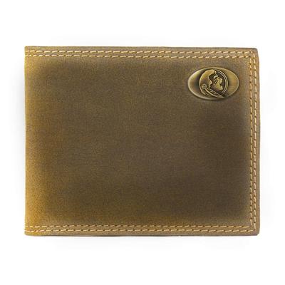 Florida State Zep-Pro Tan Vintage Leather Bifold Wallet