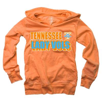 Tennessee Lady Vols Wes And Willy Kids Burnout Hoodie
