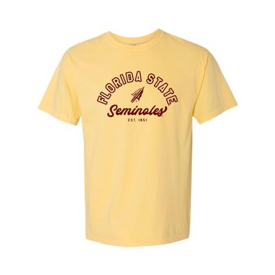 Florida State Summit Outline Arch Over Script Puff Comfort Colors Tee