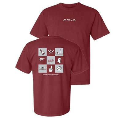 Mississippi State Summit Checker Icons City Comfort Colors Tee