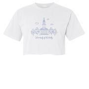  Kentucky Summit Campus Building Script Comfort Colors Cropped Tee