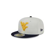  West Virginia New Era Kids 5950 Wv Logo Flat Bill Fitted Hat