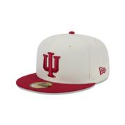  Indiana New Era 5950 Iu Logo Flat Bill Fitted Hat
