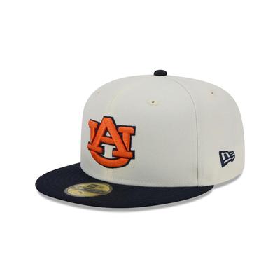 Auburn New Era 5950 AU Logo Flat Bill Fitted Hat