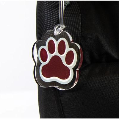 Mississippi State Paw Acrylic Bag Tag