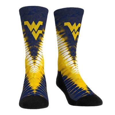 West Virginia Rock 'Em Tie Dye Crew Socks