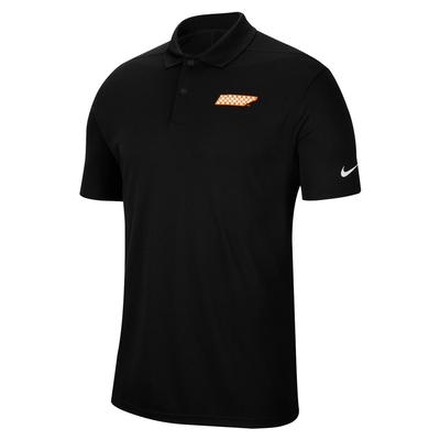 Tennessee Nike Golf Checkerboard Victory Solid Polo BLACK