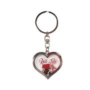  Alabama Heart With Floater Charms Keychain