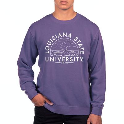 LSU Uscape Voyager Pigment Dye Crew Sweatshirt