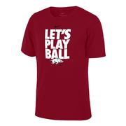 Arkansas Nike Youth Legend Let's Play Ball Tee
