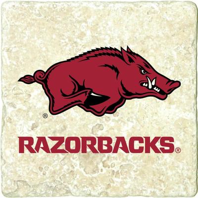 Arkansas Side Run Hog Logo Coaster