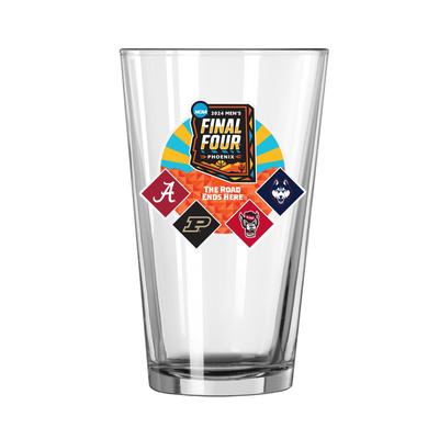 Alabama Logo Brands Final Four 16 Oz Pint Glass