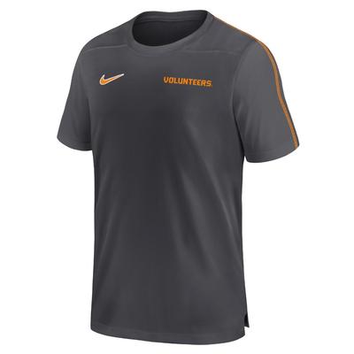 Tennessee Nike Dri-Fit Sideline UV Coach Top ANTHRACITE