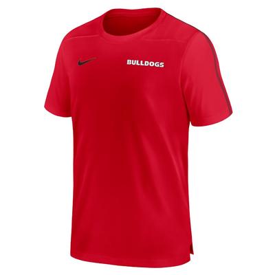 Georgia Nike Dri-Fit Sideline UV Coach Top RED