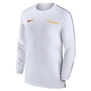  Lsu Nike Dri- Fit Sideline Uv Coach Long Sleeve Top