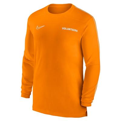 Tennessee Nike Dri-Fit Sideline UV Coach Long Sleeve Top BRIGHT_CERAMIC