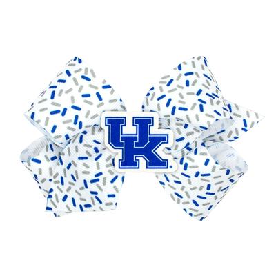 Kentucky Wee Ones Medium Confetti Printed with Logo Badge Bow