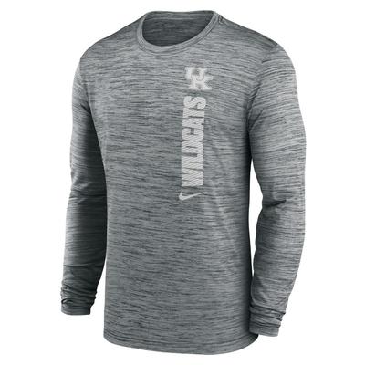 Kentucky Nike Dri-Fit Sideline Velocity Long Sleeve Tee DK_GREY_HTHR