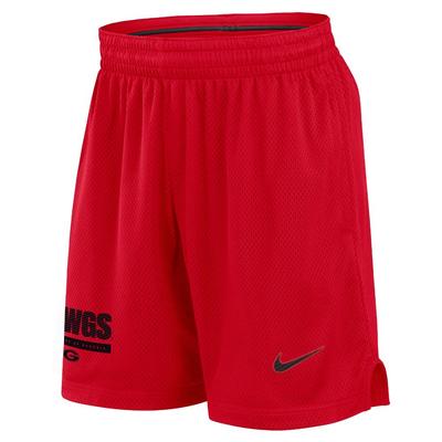 Georgia Nike Dri-fit Sideline Mesh Shorts RED