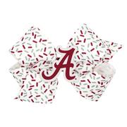  Alabama Wee Ones Medium Confetti Printed With Logo Badge Bow