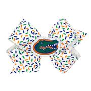  Florida Wee Ones Medium Confetti Printed With Logo Badge Bow