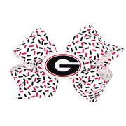  Georgia Wee Ones Medium Confetti Printed With Logo Badge Bow