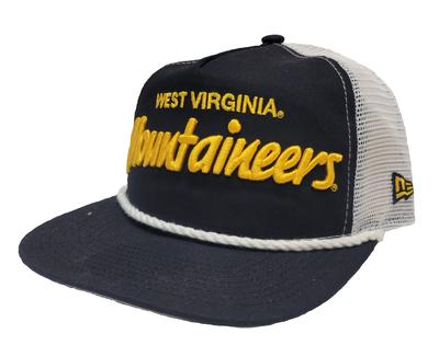 West Virginia New Era Golfer Rope Mountaineers Trucker Hat