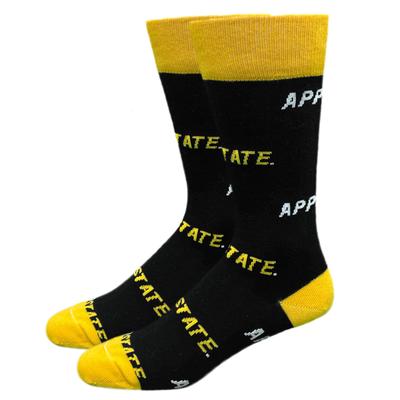 App State All Over Logo Socks