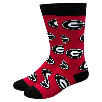 Georgia All Over Logo Socks