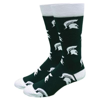 Michigan State All Over Logo Socks