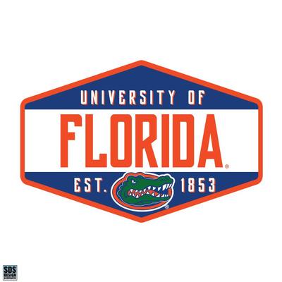 Florida 3.25 Inch Hexagon Badge Rugged Sticker Decal