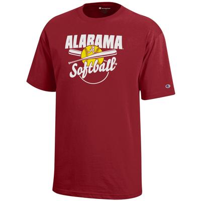 Alabama Champion YOUTH Softball Bats/Ball Tee